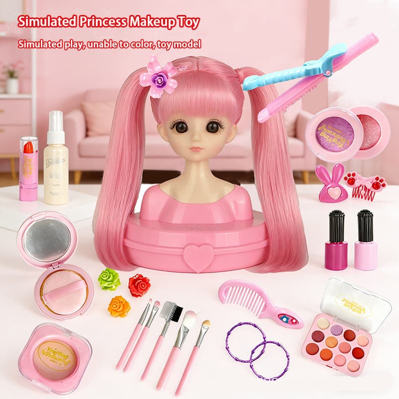 Princesa maquiagem cabeleireiro boneca crianças jogar casa menina simulação simulação maquiagem brinquedo caixa de prese