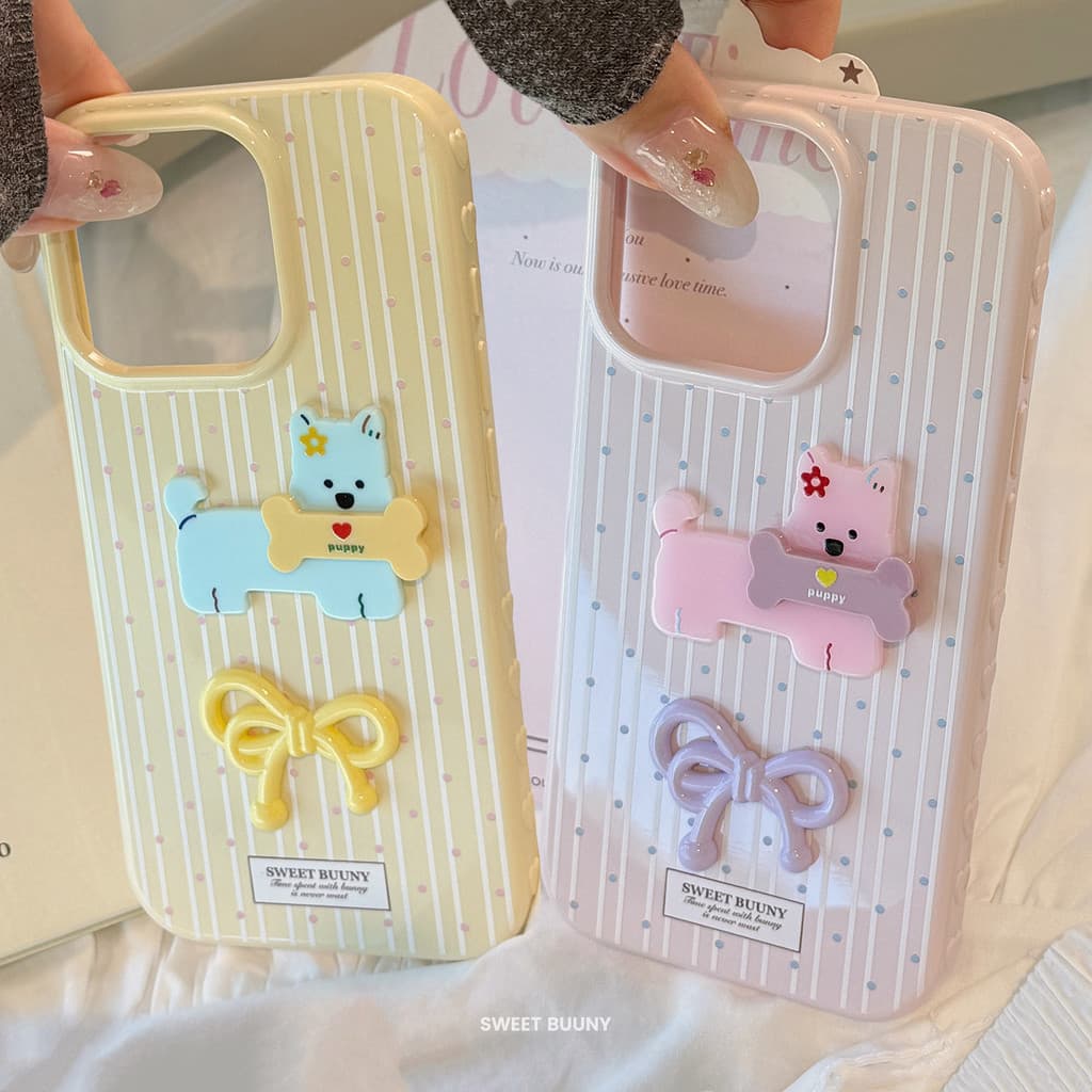 Fresco bolinhas dos desenhos animados filhote de cachorro Apple 16promax caso de telefone iphone15 adequado para 12 esté