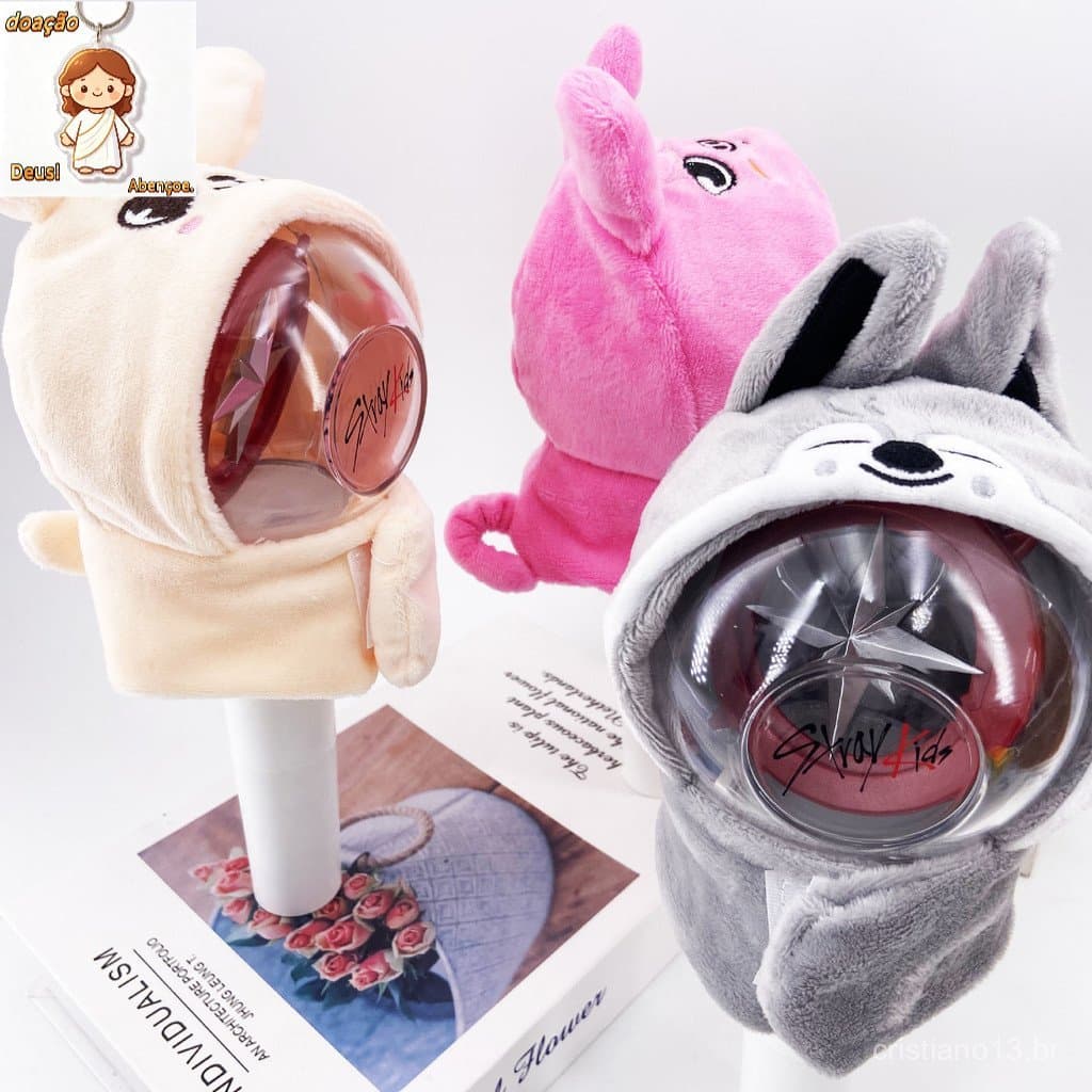 Kpop Stray Kids Lightstick Pelúcia Capa Concerto Bandana Luz Ficar SKZ Presentes