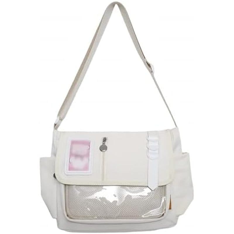 Bolsa Mensageiro ita Preta Para Mulheres , crossbody Com display De Pino Bonito De Grande Capacidade kawaii Suporte Garr