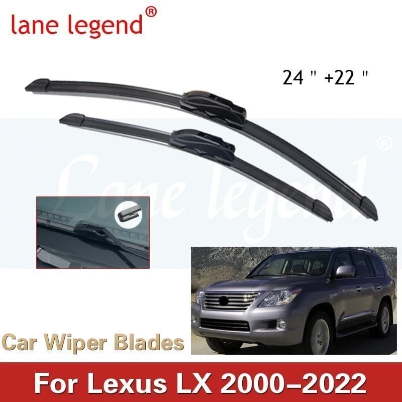 Para Lexus LX 470 570 LX470 LX570 J201 J80 J300 2000 ~ 2022 Lâminas De Limpador De Borracha Duráveis Escovas De Pára-Bri