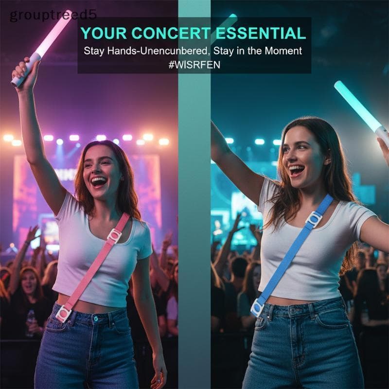 grouptreed5 Universal Lightti Crossbody Cinta Sólida Ajustável Cordão Para Fãs Kpop Ídolo Concertos Luz Sti Carry Acessó