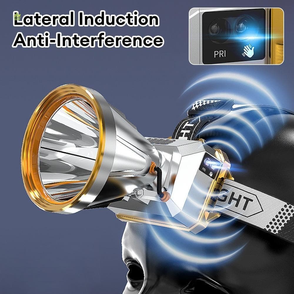 Farol LED De Alta Potência-3 Modos À Prova D'água Para Emergência De Pesca Em Acampamento Ao Ar Livre