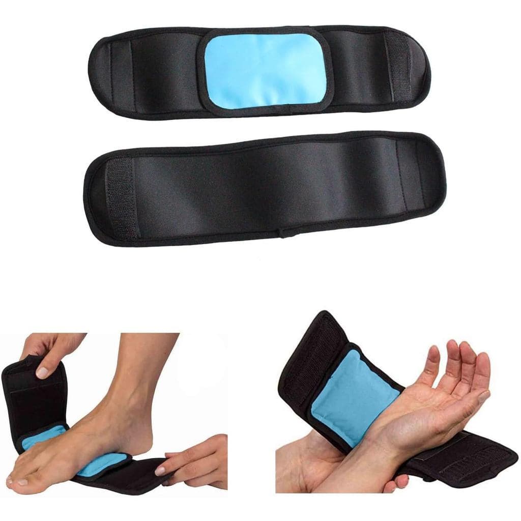 Banda de resfriamento com velcro, compressa para terapia quente e fria, adequada para mãos, pés, pulsos e cotovelos, cur