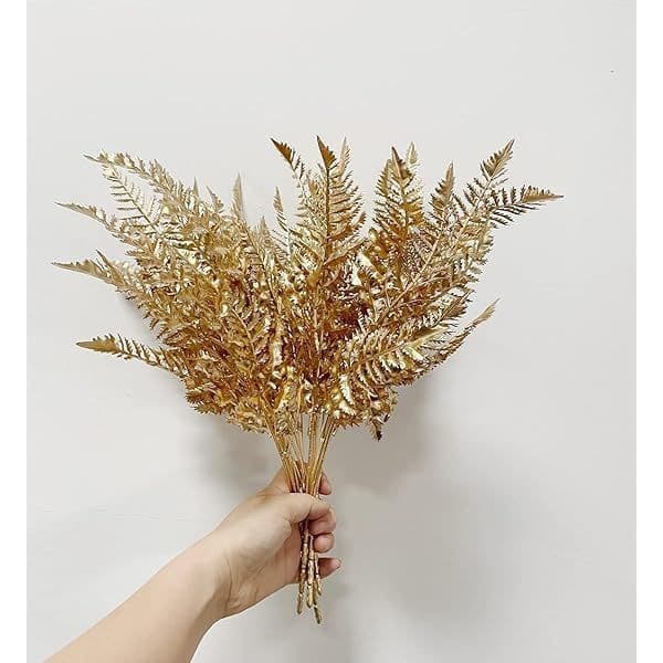 Buque De Samambaia Natalina Enfeite Decorativo Com Glitter Para Decoração Festas Fim de Ano Arranjo de Mesa Decorativas