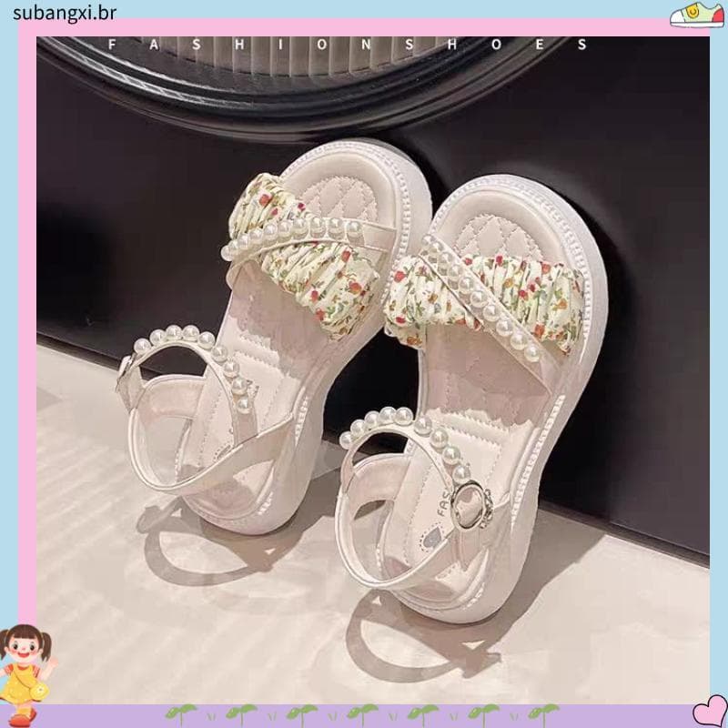 Meninas sandálias 2026 novo estilo verão princesa sapatos de sola macia crianças moda esportes sapatos de praia médio gr