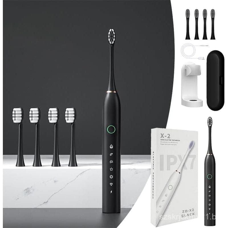 Escova de Dentes Elétrica Nova 2024 para Adultos, Recarregável por USB, Escova de Dentes Elétrica Sônica com de
