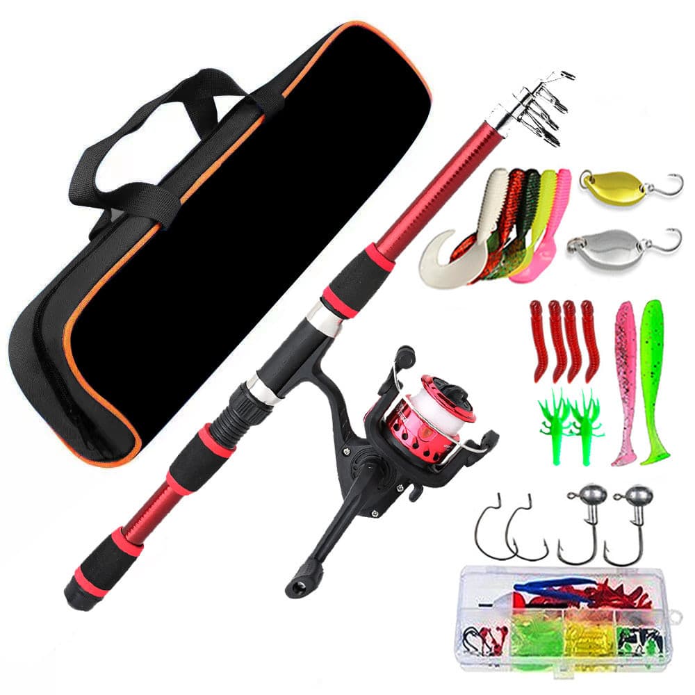 Conjunto de vara de mar de fundição longa vara de arremesso carretel de pesca isca vara de pesca saco combinação vara de