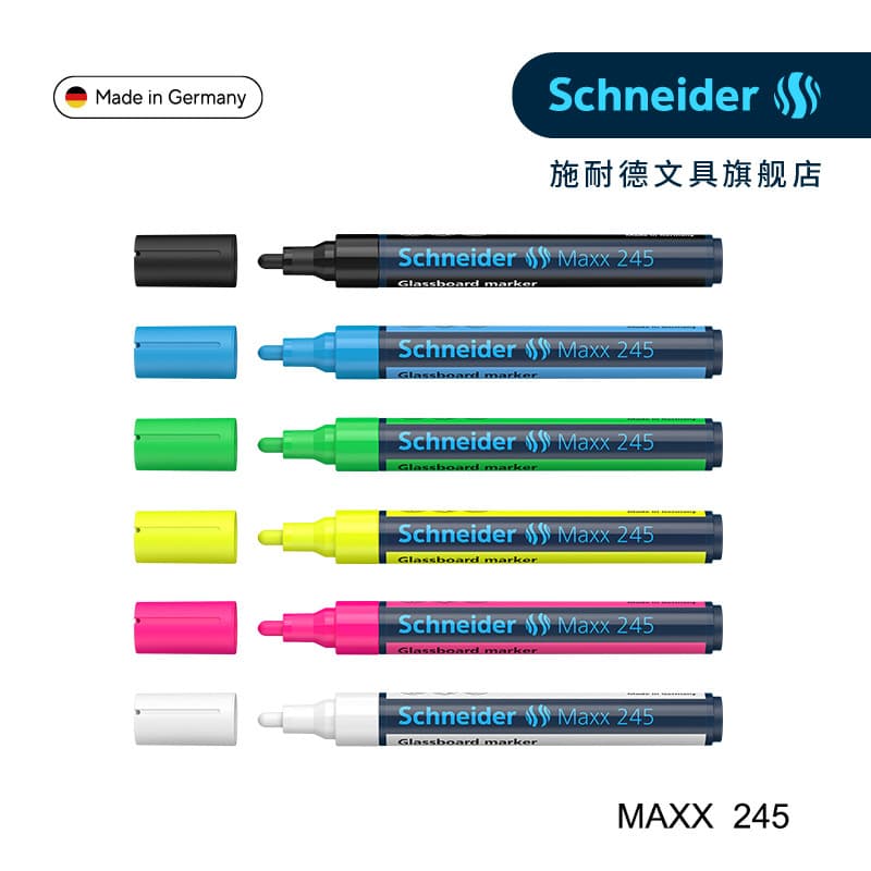 Caneta de vidro Schneider Maxx245 importada alemã, caneta para quadro branco, grande capacidade, secagem rápida, marcado