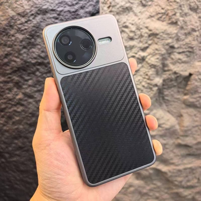 Capa para celular Xiaomi POCO F7Pro K80 F8Pro K90max X8ProMax turbo5 Max com textura de Kevlar, acabamento fosco eletrop