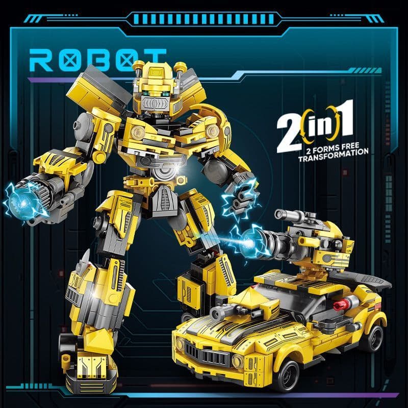 Crianças montagem educacional vespa Mecha modelo compatível Lego brinquedos meninos Optimus robô carro presentes