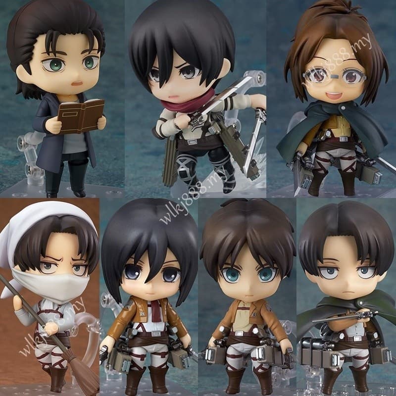 Chatte Final Nendoroid Attack on Titan Capítulo 2001 Mikasa Ackerman 2000 Eren Jaeger 1123 Hange Zoe Face Change An GKFO