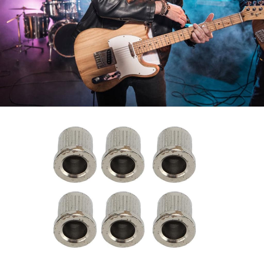 6 peças virolas de cordas de guitarra através do corpo edição gravada de latão para guitarras elétricas