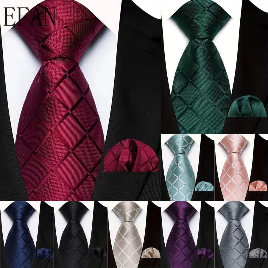 8cm Masculino Tecido Poliéster Material Seda Sentir Negócios Moda Gravata Gravatas De Casamento Azul Preto Vermelho Xadr
