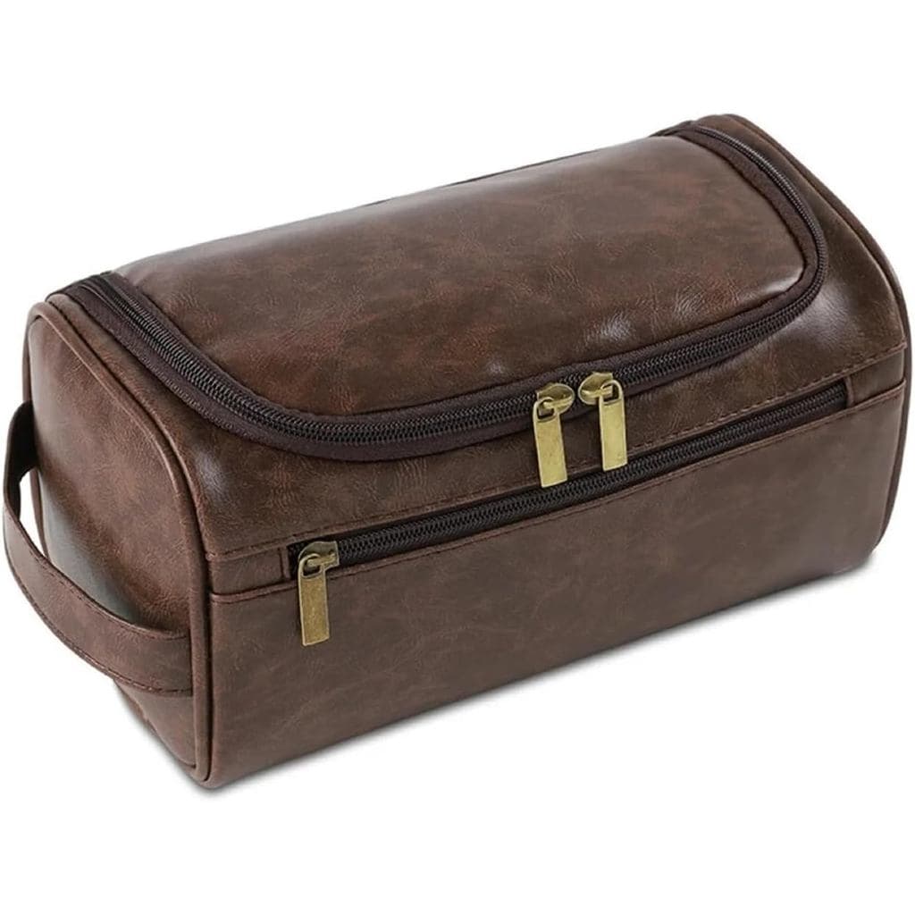 Nécessaire Masculina de Viagem para Cosméticos, Bolsa Organizadora Suspensa para Maquiagem e Higiene (Chá)