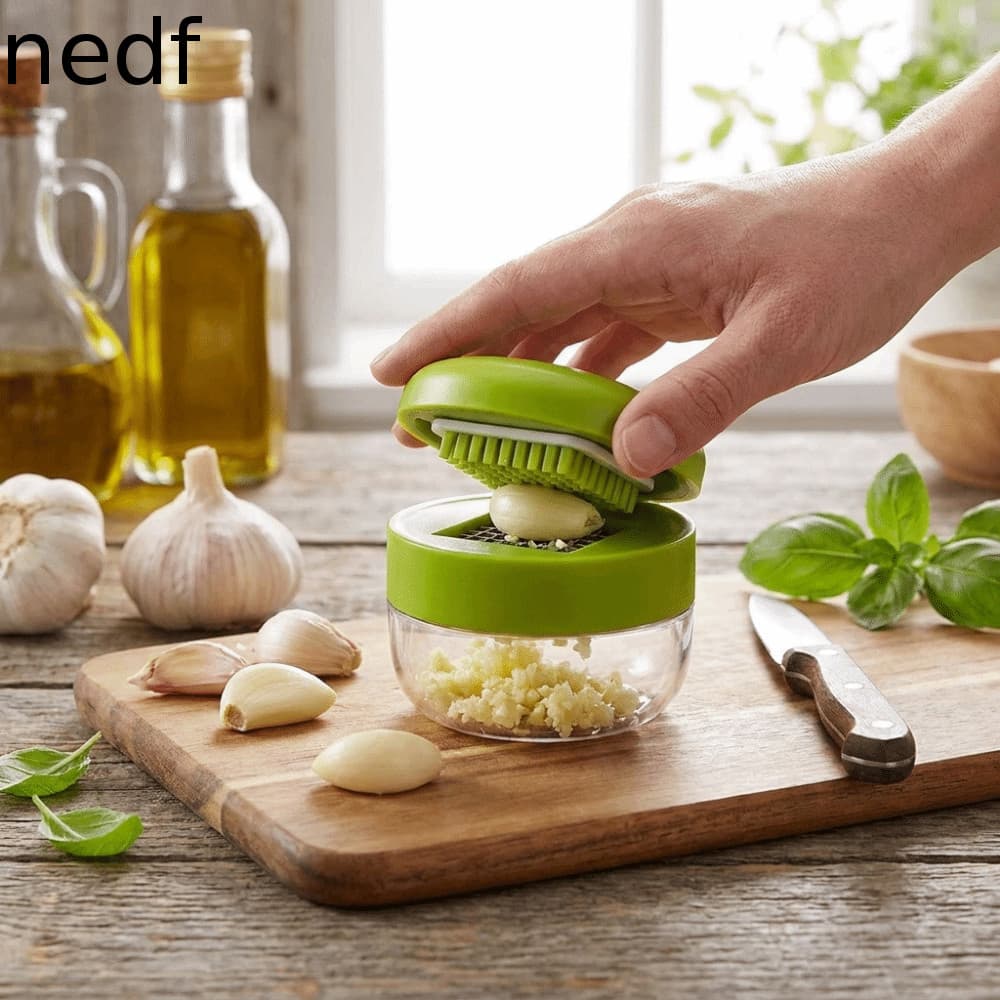 NEDFS Triturador De Alho , Mini Prensa Portátil De Aço Inoxidável , Com Estojo De Armazenamento , Espremedor Manual De G