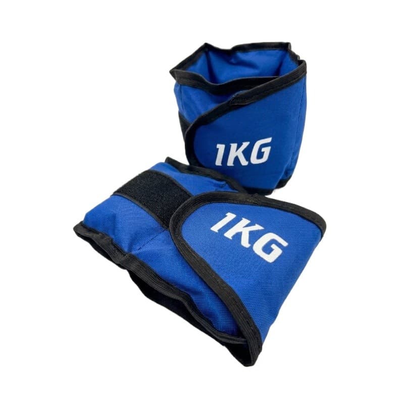 Par Caneleira Peso 1kg Azul Treinar pernas Casa Academia Tornozeleira Funcional Profissional