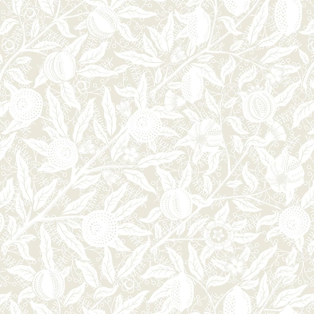 VEELIKE Papel de Parede Vintage Creme Floral Autoadesivo Estilo Boho Neutro com Motivos Botânicos e Frutas, Papel de Con