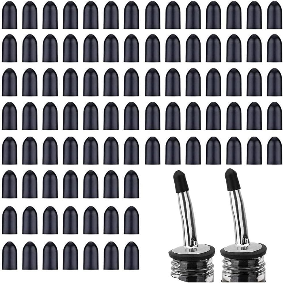 100 Peças de Tampas Protetoras contra Poeira para Bicos Dosadores, Tampas de Borracha para Bicos de Dispensadores de Gar