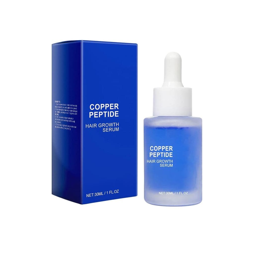 Sérum de Crescimento Capilar com Peptídeos de Cobre para Cabelos Ralos, 30ml - Estimula os Folículos Capilares, Reduz a