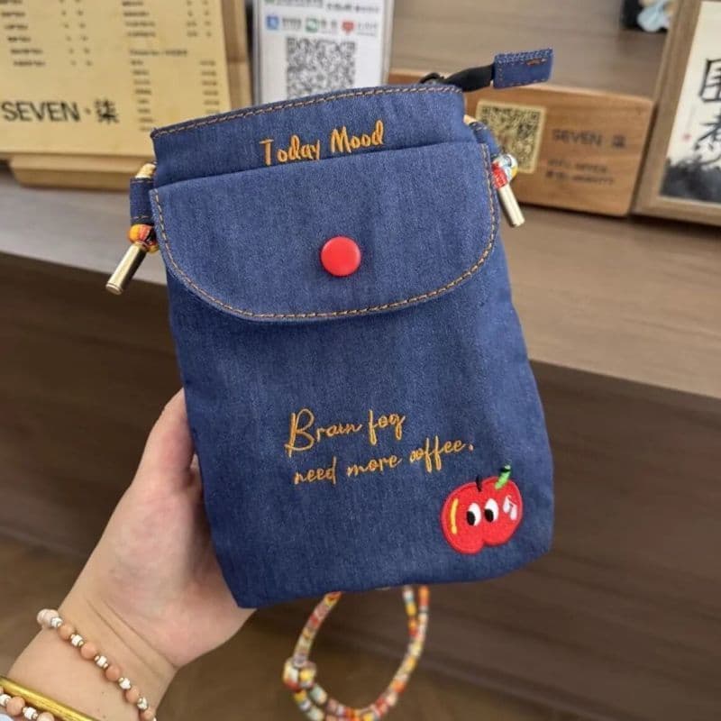 Verão pequena bolsa de ombro 2026 novo estilo Denim saco do telefone móvel bonito fresco moda All-Match Commuter bolsa d
