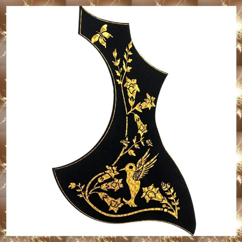 (Div Placa De Proteção De Palheta Estilo Beija-Flor Antiarranhões Para Guitarra Acústica-Modelos Folk De 40/41 Polegadas