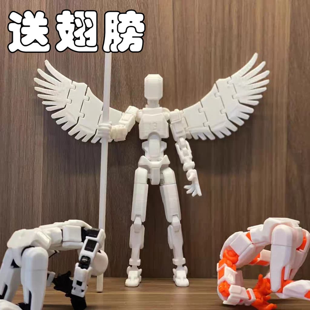 Impressão 3d boneca blocos de construção manequim sorte 13 Multi-articular brinquedo móvel menino cenoura homem montagem