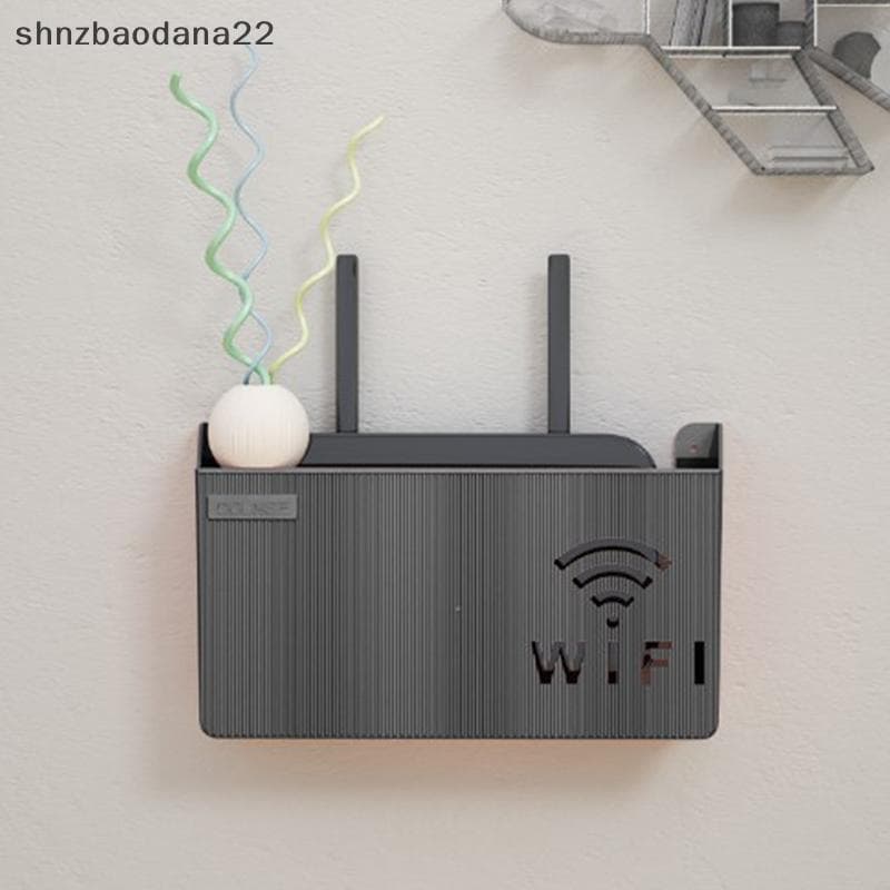 [Shnzd] Caixa De Armazenamento De Prateleira De Roteador Wifi Sem Fio Pendurado Na Parede Organizador De Plástico ABS Ca