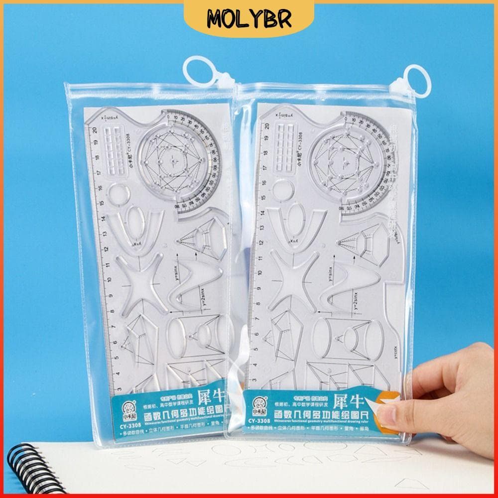 MOLYBR Transferidor Multifuncional Estudantes Escola Material De Escritório Desenho Geométrico