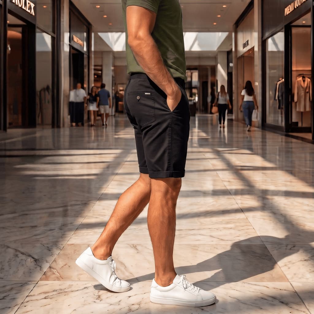Bermuda Sarja Shorts Masculina Alta Qualidade Verão Masculino Top Tendencia