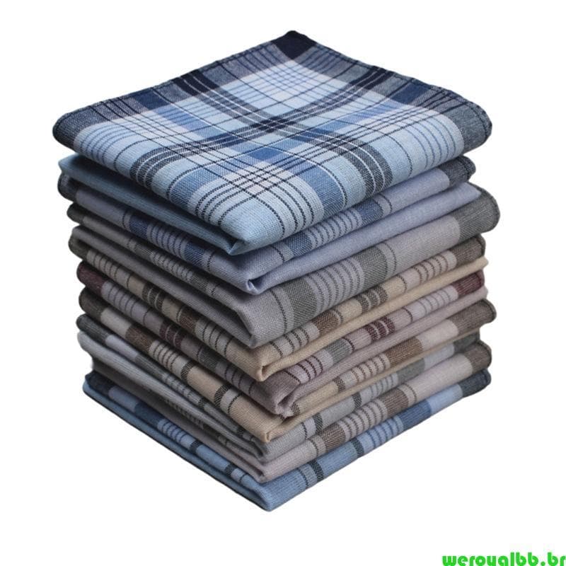 weroyalbb Clássico Bolso Quadrados Lenços Xadrez Listra Quadrado Lenço Para D