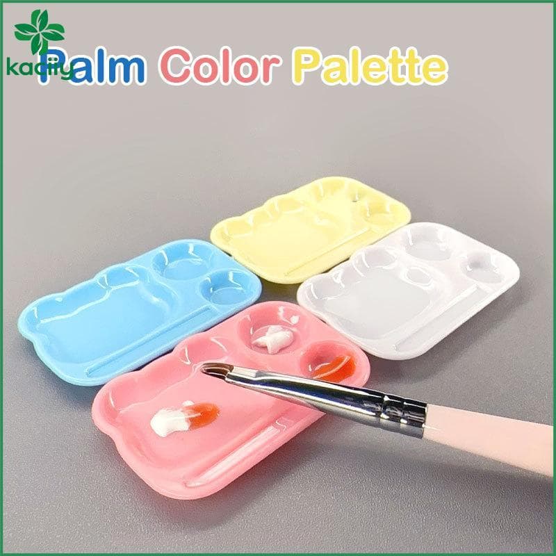 KC 1 Peça Paleta De Cores De Arte De Unha De Desenho Animado Plástico Esmalte Em Gel Pintura Bandeja De Placa De Mistura