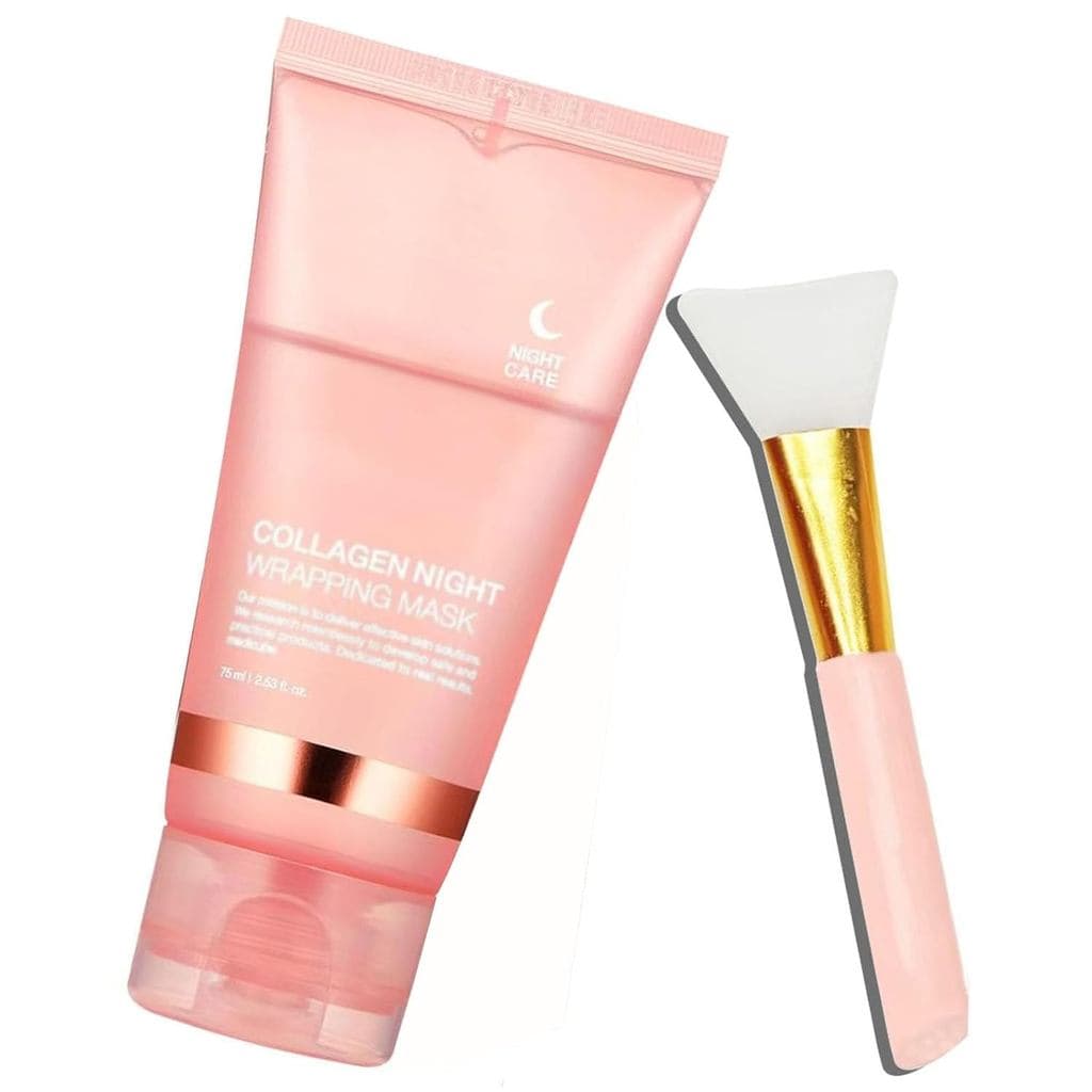 Máscara Hidratante Metiplou com Colágeno, Máscara Facial Noturna Peel Off, Aparência Mais Firme e Iluminada, Cuidado de
