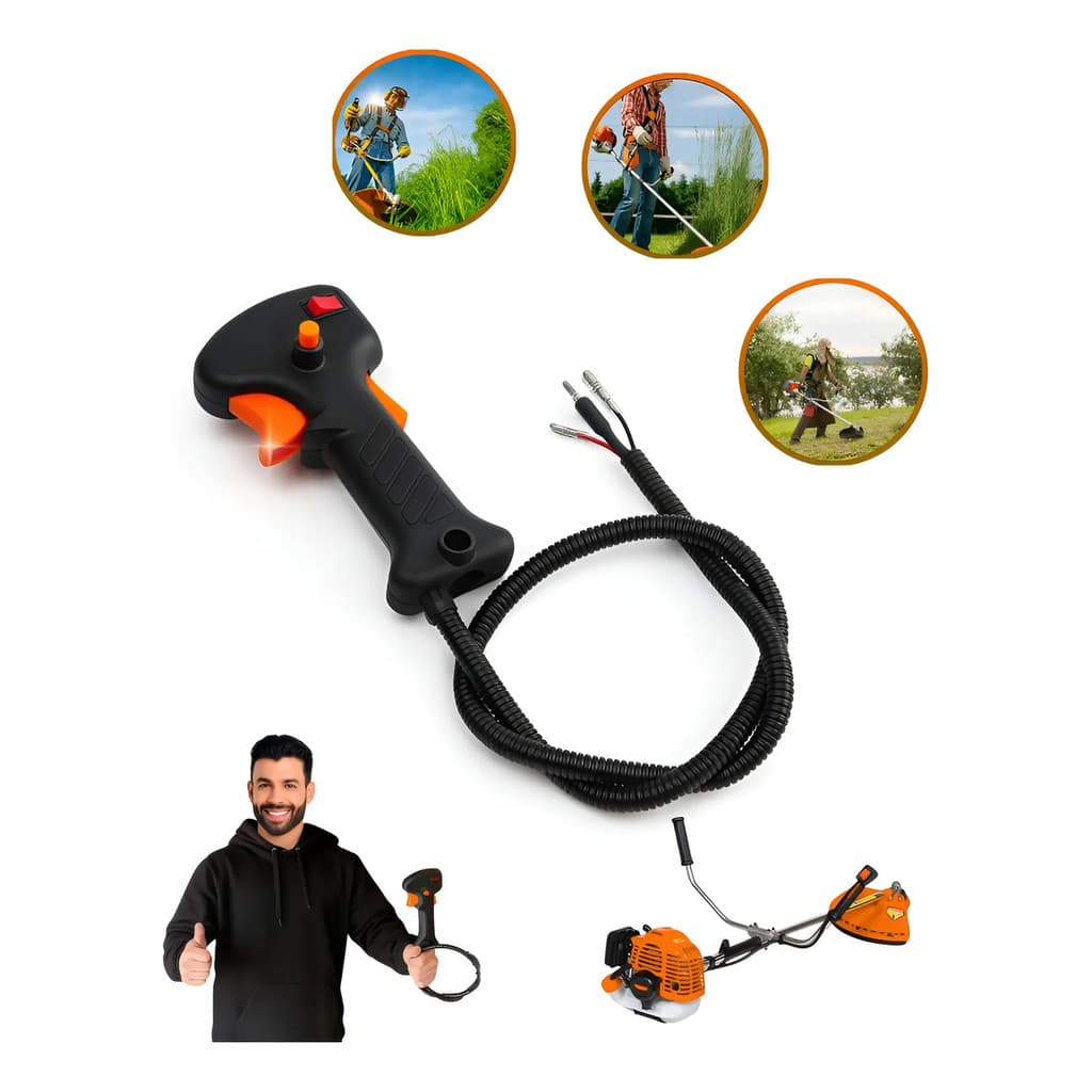 Gatilho Punho Cabo Acelerador Roçadeiras Tubo 19mm Universal