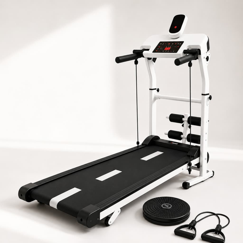 Esteira Mecânica Portátil Fitness com Inclinação para Caminhada Corrida Exercícios Abdominais