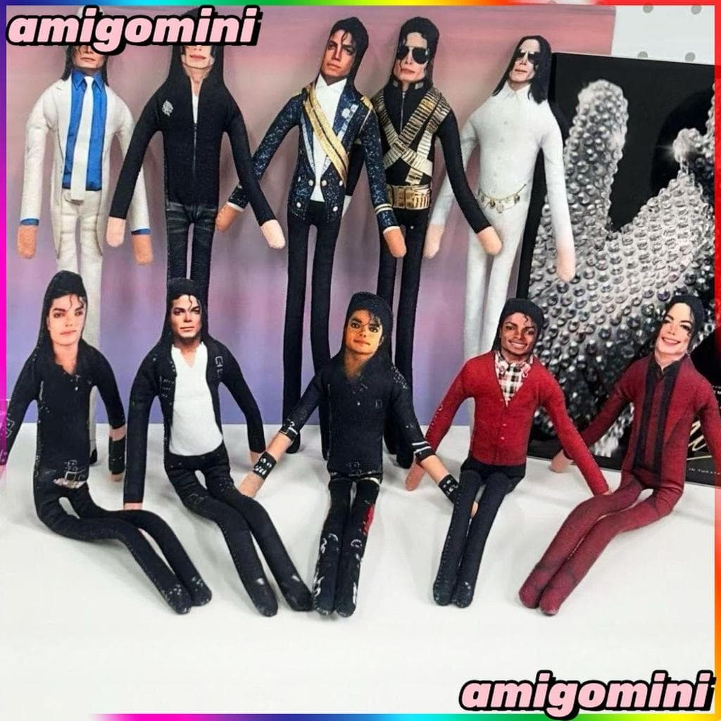 Boneca Abstrata De Michael Jackson Da Moda Estudantil De 28 cm Com Fio Embutido , Presente Fofo