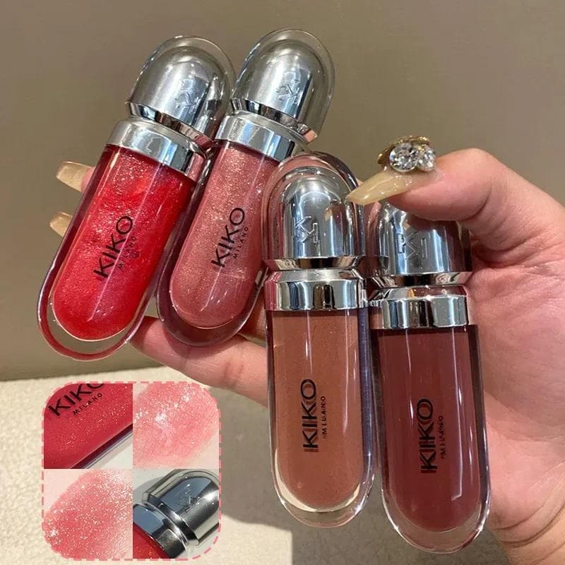 3D Líquido Lip Plumper Glaze Transparente Gloss Espelho Batom Nutritivo Brilhante Lábios Cheios