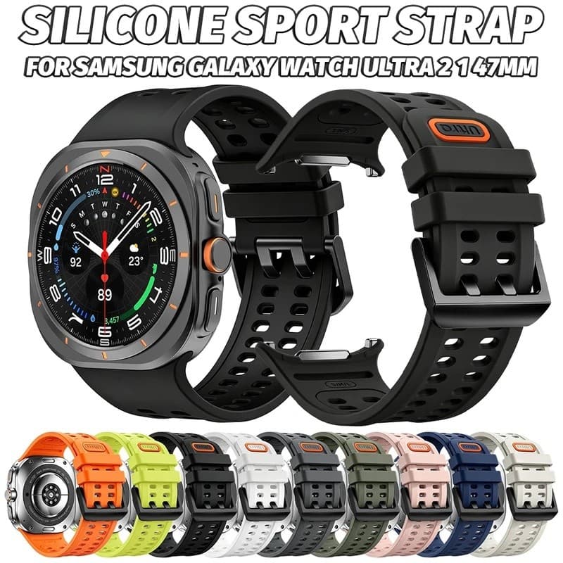 Pulseira De Relógio Para Galaxy Watch Ultra 2 2026 Marinha Substituição Correa Silicone Samsung 47mm