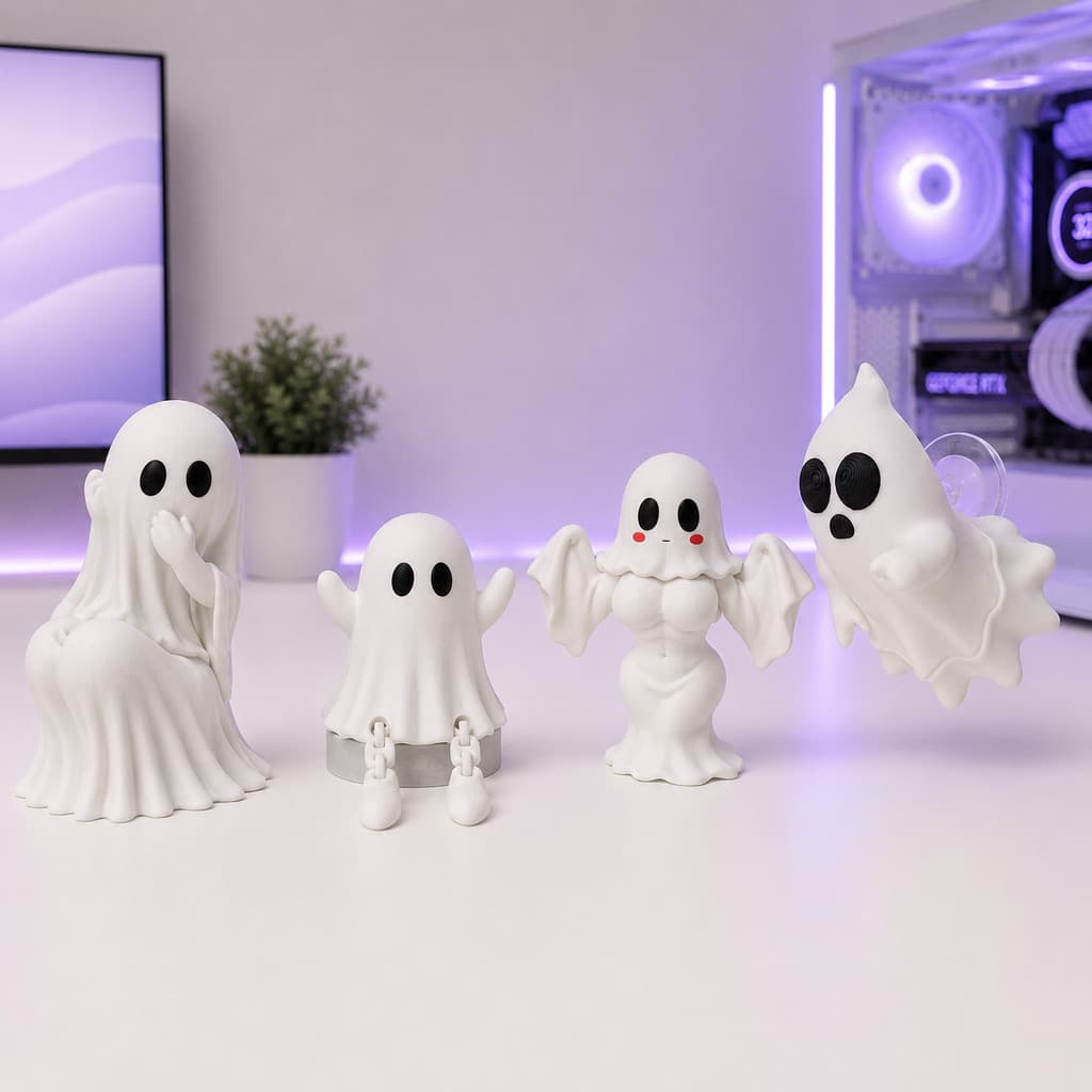 Bonecos Decorativos Raros Engraçados Fantasmas Gamer Estilosos e Colecionaveis