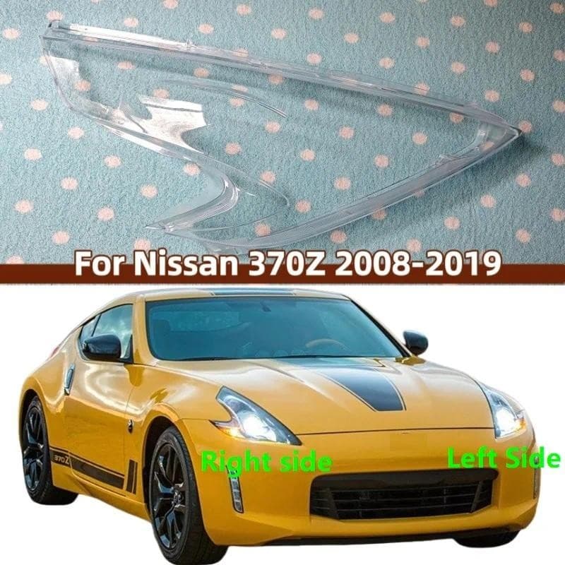 Para Nissan 370Z 2008-2019 Máscara De Escudo Do Farol Carro Capa Da Lâmpada Sombra Transparente Substituir Lente Vidro O