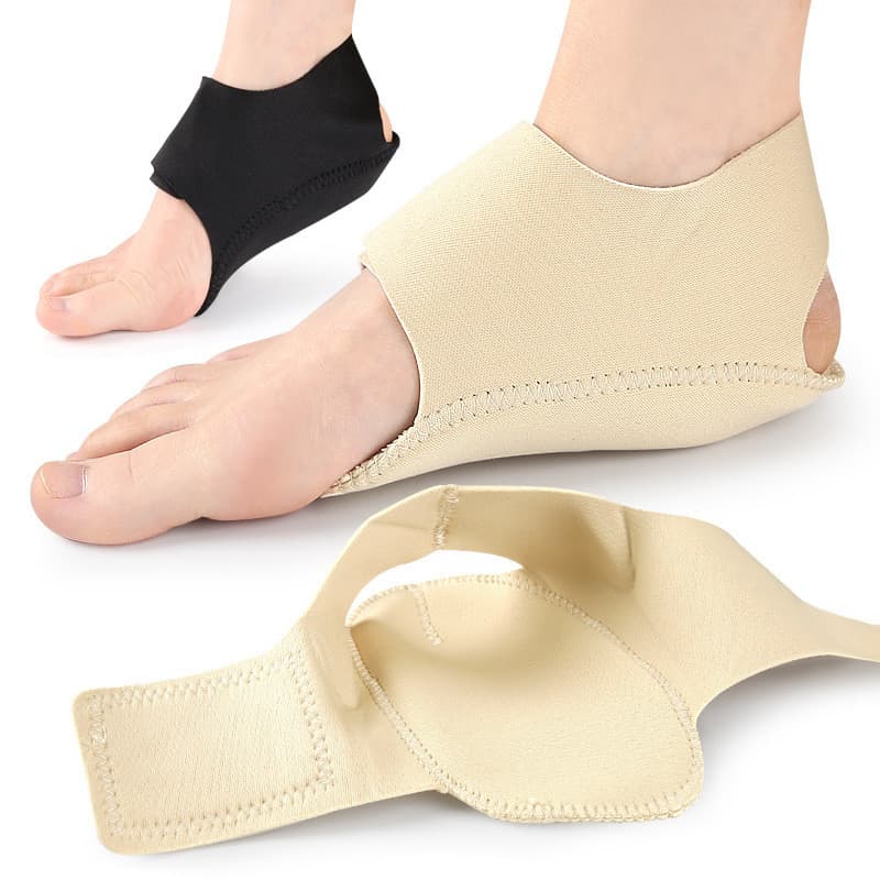 Spike Velcro arco calcanhar capa plana pé apoio almofada macio pé absorção de choque pé capa aumento calcanh