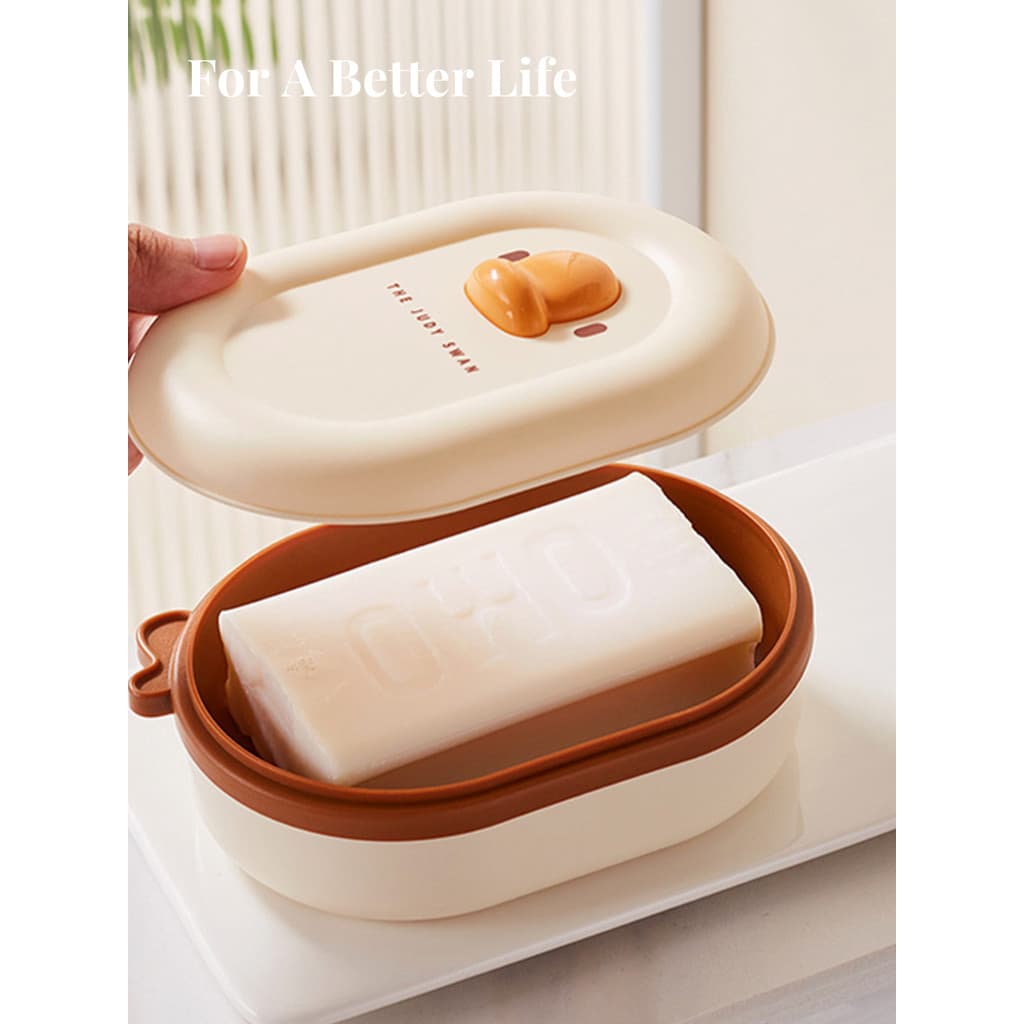 Mintrain British Soap Box Vaso sanitário com tampa para armazenamento Rack montado na parede sem perfuração | Muhe Muhe
