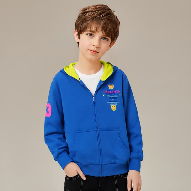 Famini roupas infantis genuínas meninos roupas de primavera moletom infantil médio grande jaqueta infantil de malha esti