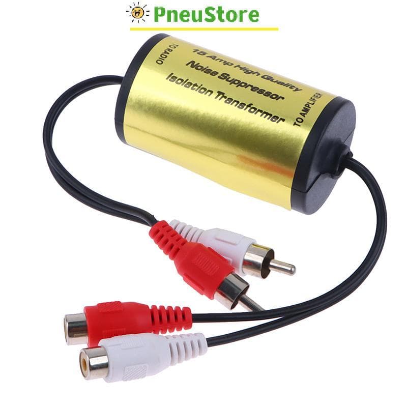 haostone RCA Filtro De Ruído De Áudio Supressor Lsolator De Loop De Terra Para Carro E Casa Estéreo 2-Macho , 2rca Femin