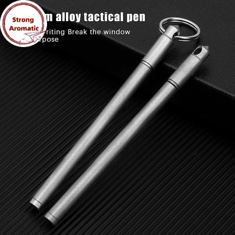 StrongArom Portátil Mini Caneta Esferográfica De Titânio Gadget Chaveiro Para Acampamento Ao Ar Livre Caminhadas Sobrevi