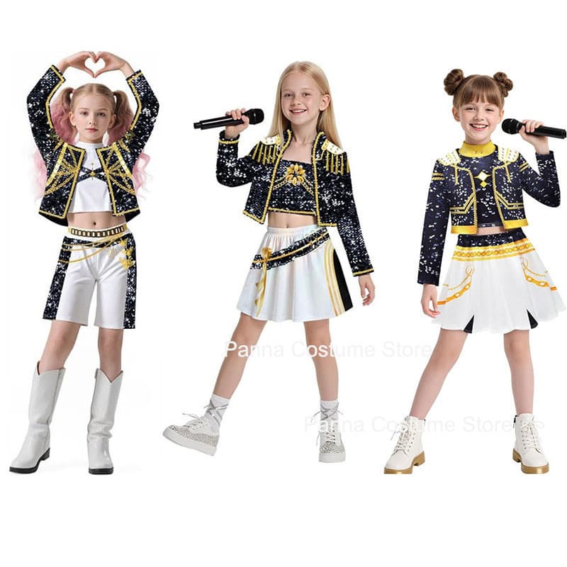 Fantasia de Cosplay Huntrix para Meninas UNGA, K-pop Rumi Zoey, Fantasias de Demon Slayer Mira, Fantasias de Palco KPVT