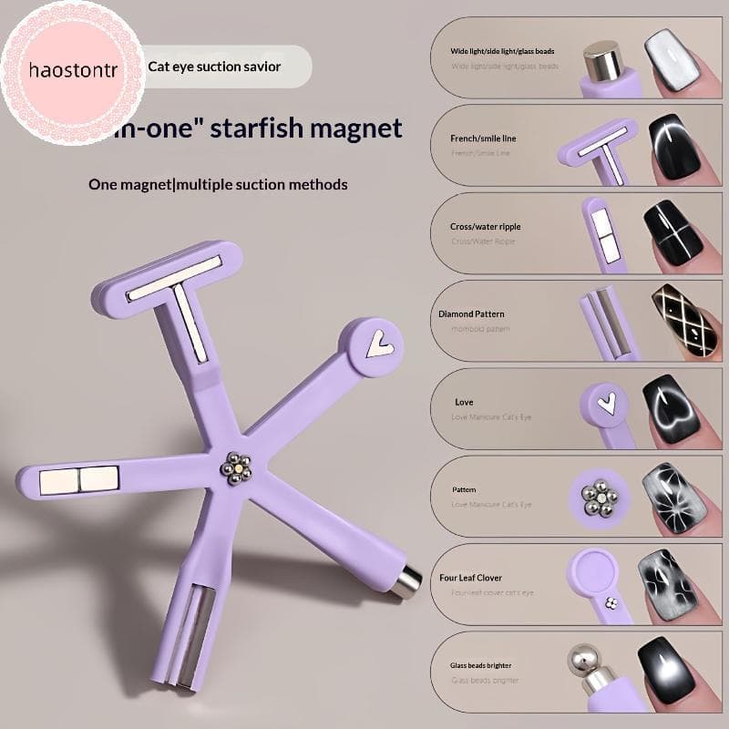 Haostontr 8-Em-1 Forte Magnético Sti Multifuncional Olho De Gato Ímã Arte Do Prego Para UV Gel Polonês Manicure Design C