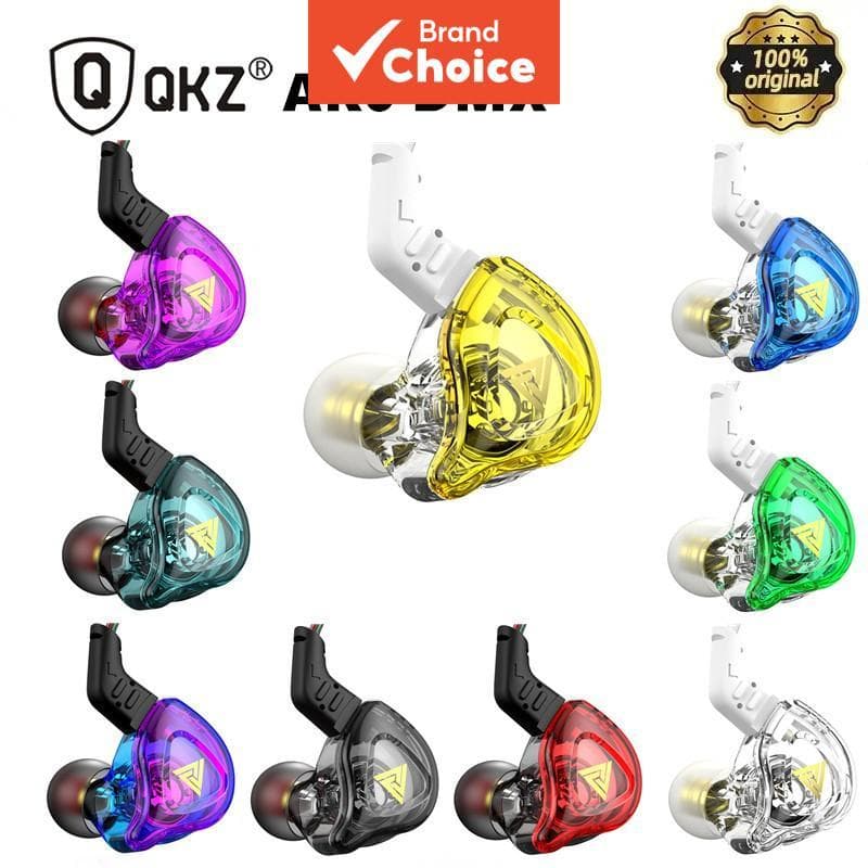QKZ AK6 DMX Fone de Ouvido Intra-Auricular Dinâmico, Drivers HiFi Estéreo, Fones com Microfone, Cancelamento de Ruído,