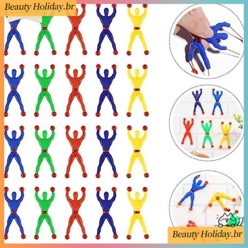 10/20/30pcs Escaladores De Parede Pegajosos Homem Geleca Gruda e Escala Parede Super Ninjas