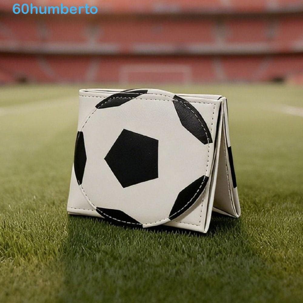 Carteira HUMBERTO Burger , Porta-Cartões De Couro PU Antifurto Com Bloqueio De RFID , Bolsa Curta De Futebol De Desenho